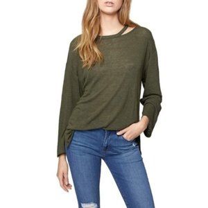 Sanctuary Cutout Top Fatigue, Green, Size XL